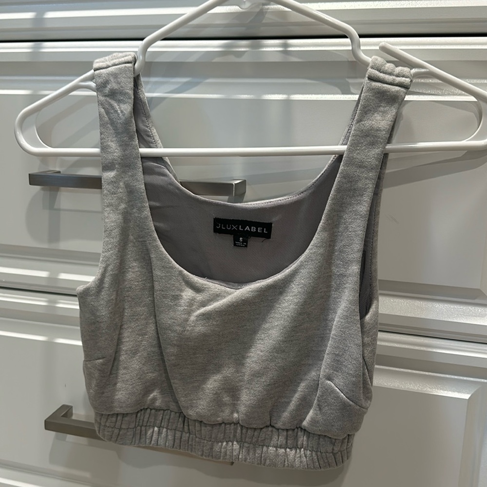 JLUXLABEL cropped top size small gray
